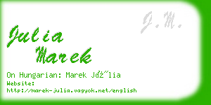 julia marek business card